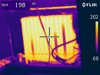 Thermal imaging being used to find and seal air leaks